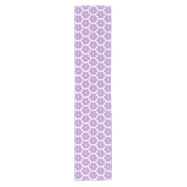 Flower Shape Plaid Pink Purple Table Runner Kurzer Tischläufer