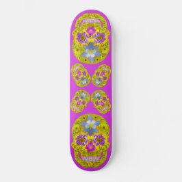 Flower Skull 3 Skateboard