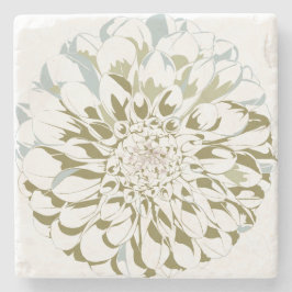 Flower stone coaster - dahlia steinuntersetzer