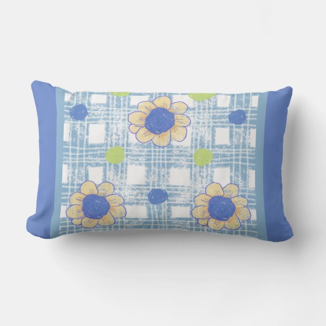 Flower Throw Pillow Lendenkissen (Vorderseite)
