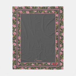 Flower Travel Blanket Fleecedecke