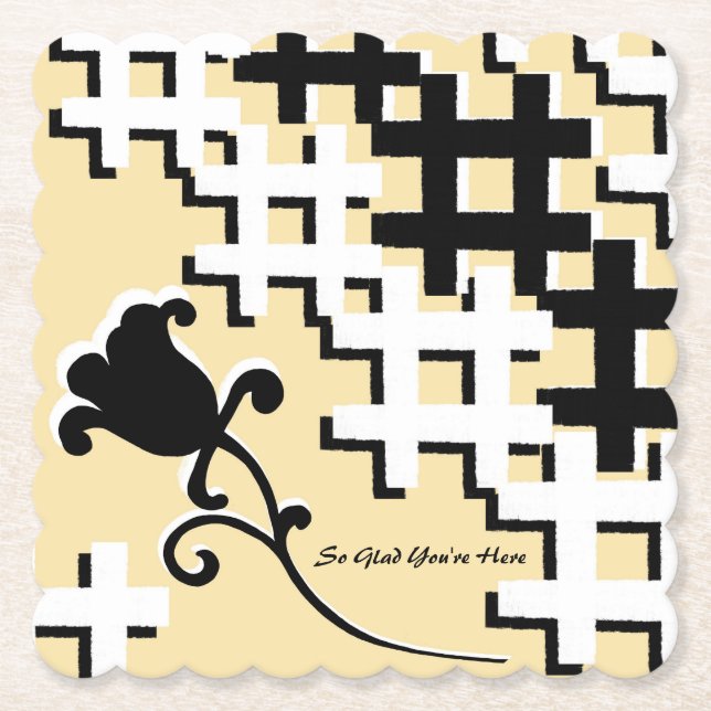 Flower Trellis Coaster Untersetzer (Vorderseite)