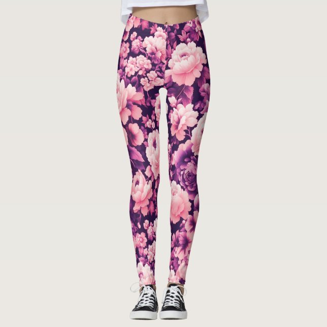 Flower Violet Leggings (Vorderseite)