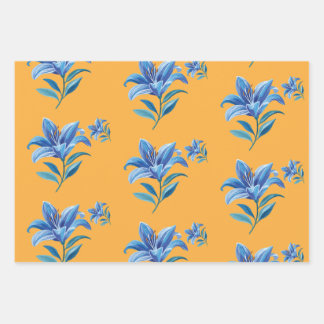 Flower Wrapping Paper Geschenkpapier Set