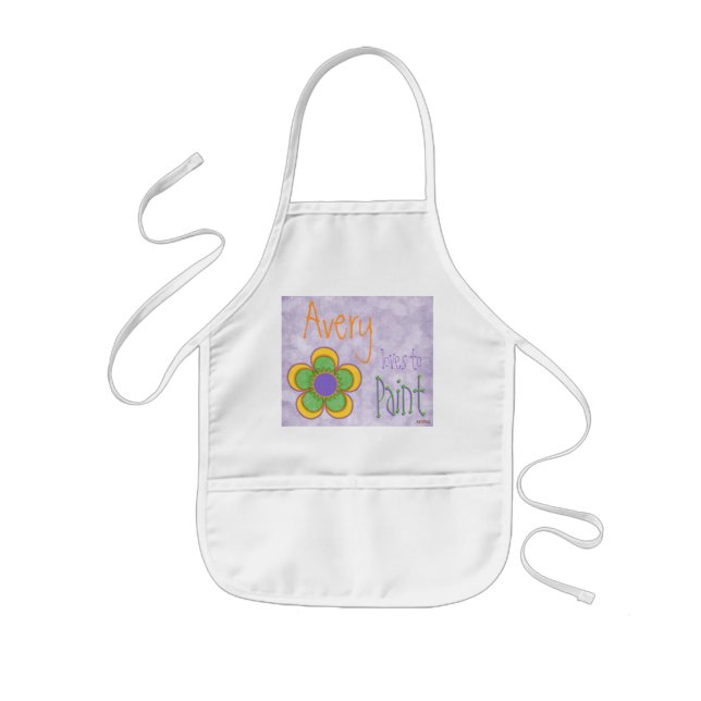 Flowered Painting Apron Kinderschürze (Vorne)