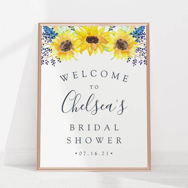 Flowerfields | Sunflower Bridal Shower Welcome Poster (Von Creator hochgeladen)