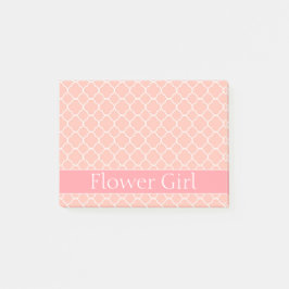 Flowergirl Rosa und Weiß Post-it Klebezettel