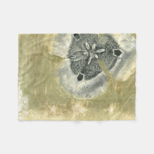 Flowerhead abstrakt mit glasig-glänzender fleecedecke