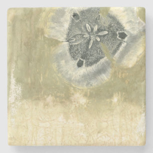 Flowerhead abstrakt mit glasig-glänzender steinuntersetzer