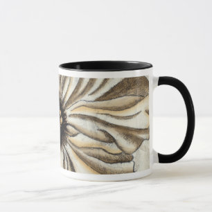 Flowerhead Fresko auf TAN-Hintergrund Tasse