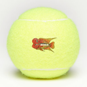Flowerhorn cichlid fish cartoon illustration tennisbälle