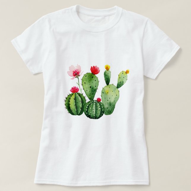  Flowering cacti T-Shirt (Design vorne)