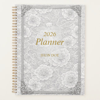 Flowerly Simple Planner With Frame  Planer