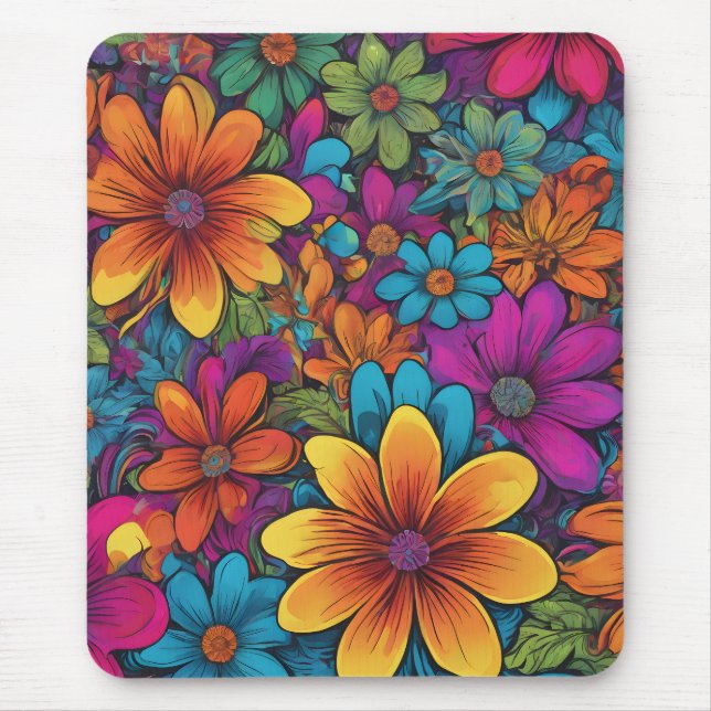 "Flowerpower" Art Mouse Pad Mousepad (Vorne)