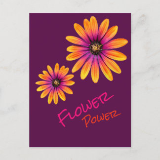 FlowerPower-Postkarte lila Postkarte