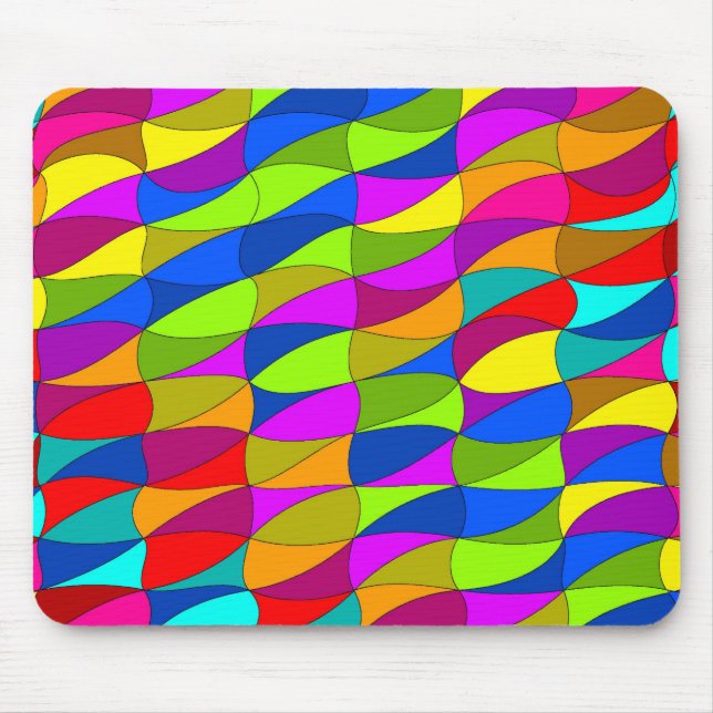 Flowerpower verwirrtes Muster Mousepad (Vorne)