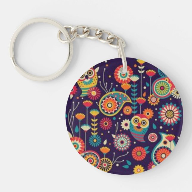 Flowers Acrylic Keychain Schlüsselanhänger (Vorderseite)