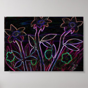 Flowers Aglow Poster