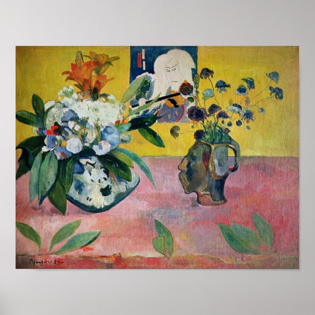 Flowers and a Japanese Print, 1889 Poster (Vorne)