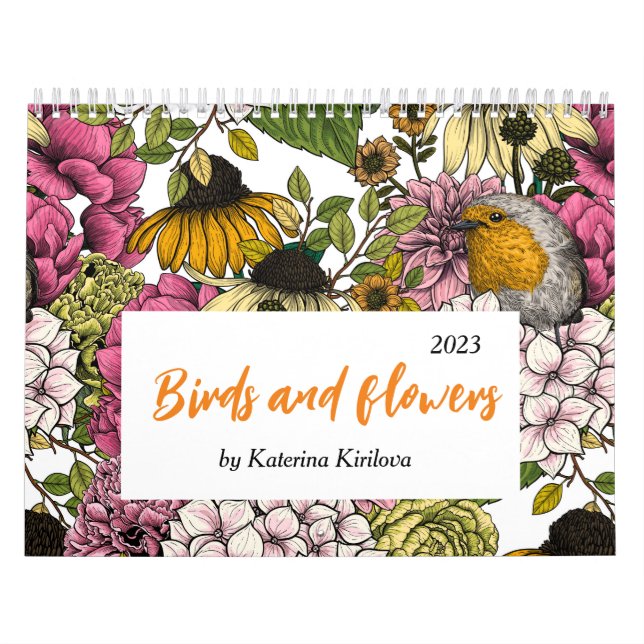 Flowers and birds Calendar Kalender (Titelbild)
