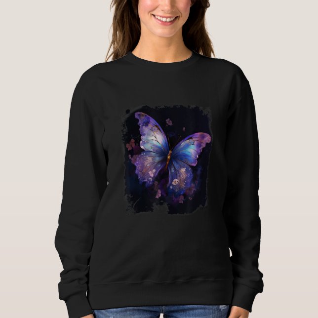 Flowers And Butterfly Sweatshirt (Vorderseite)