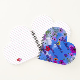 Flowers Bloom Heart Spiral Notebook Notizbuch