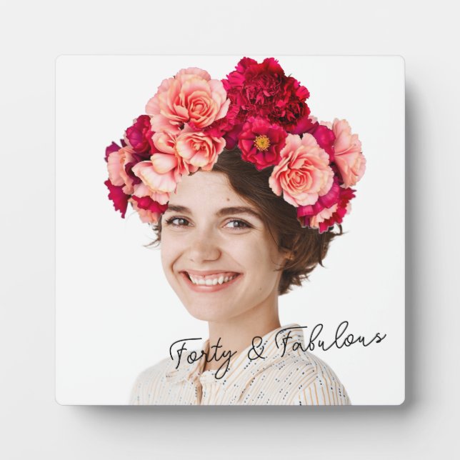 Flowers Crown Custom photo Fotoplatte (Vorderseite)