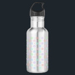 Flowers, Dots & Sparkles Edelstahlflasche<br><div class="desc">Pastel pattern design features playful daisies,  soft round dots,  and delicate starbursts in candy-colored shades of pink,  mint,  lilac,  sky blue,  and peach.</div>