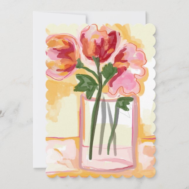 flowers greeting card ankündigung (Vorderseite)