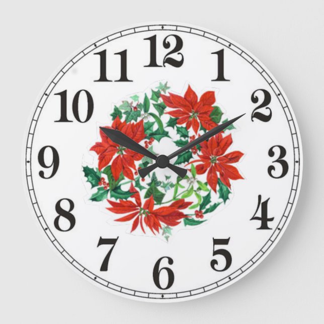 Flowers Große Wanduhr (Vorderseite)