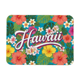 Flowers Hawaii Travel Magnet
