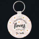 Flowers helping me grow key ring schlüsselanhänger<br><div class="desc">This AWESOME plant Teacher and Staff bag which is perfect for teacher and staff appreciation week to give to any teacher in your life and make them feel extra special. Simply type your personalized message in the image to add that personal touch. Designed by The Arty Apples Limited</div>