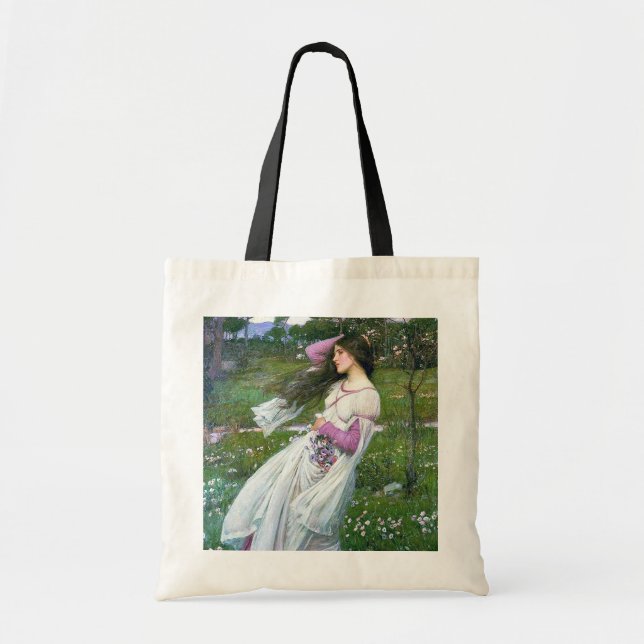 Flowers im Wind, John William Waterhouse Tragetasche (Vorne)