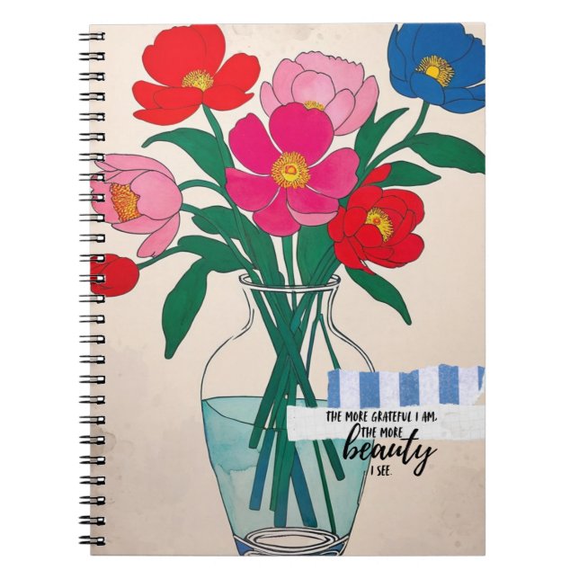 Flowers in a Vase | Notebook Journal Notizblock (Vorderseite)