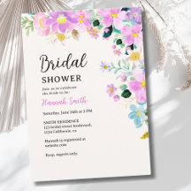 Flowers in pink tones boho summer Bridal Shower