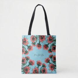 Flowers in Vase Watercolor Tasche