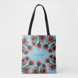 Flowers in Vase Watercolor Tasche