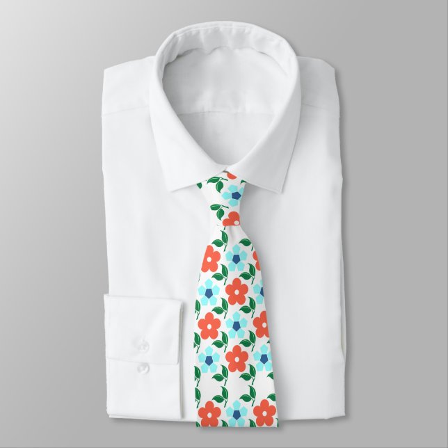 Flowers & Leaf Tie Krawatte (Gebunden)