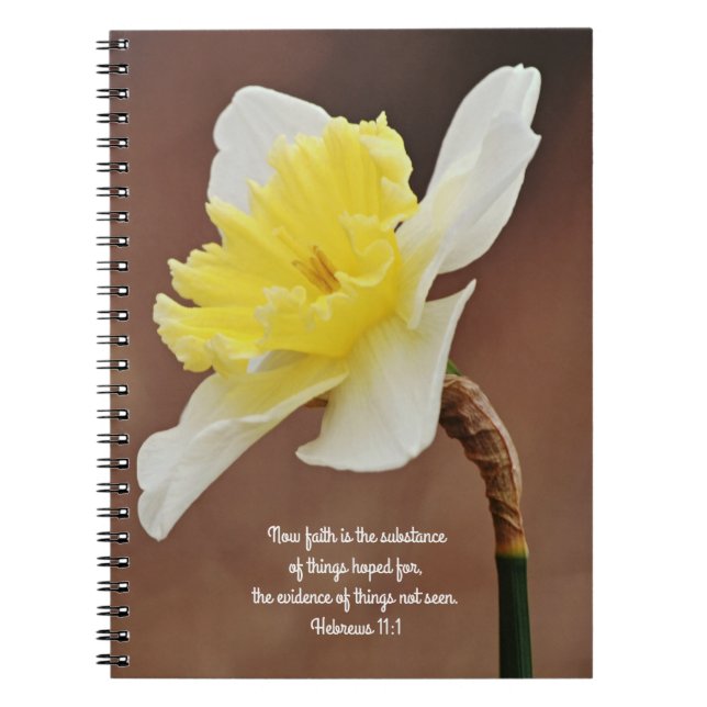 Flowers of Faith Daffodil Evidence Prayer Notebook Notizblock (Vorderseite)