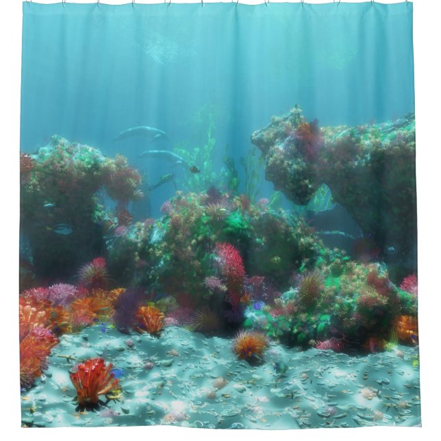 Flowers of the Sea Shower Curtain Duschvorhang (Vorderseite)