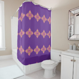 Flowers on Purple Shower Curtain Duschvorhang