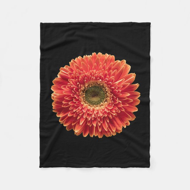 Flowers | Orange Gerbera Daisy Fleecedecke (Vorderseite)