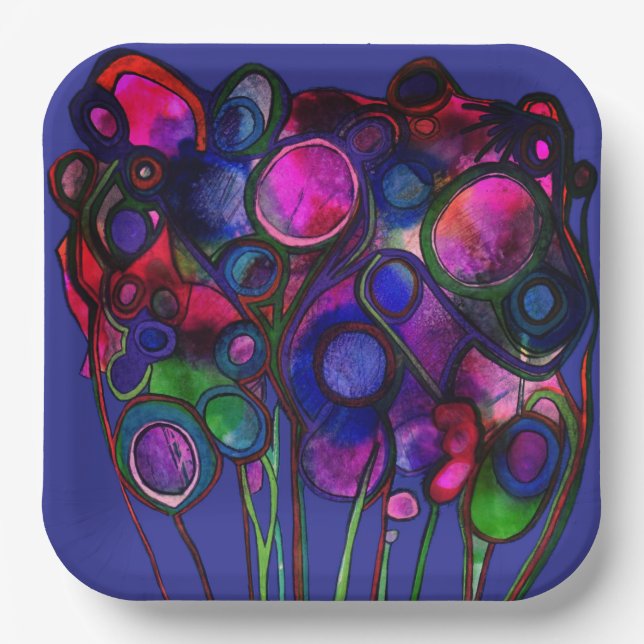 Flowers Pappteller (Vorderseite)