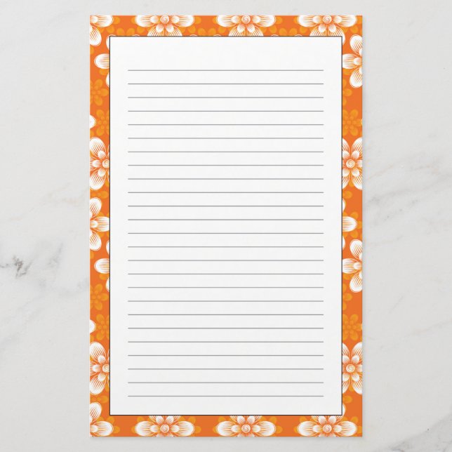 Flowers Pattern Briefpapier (Vorderseite)
