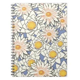 Flowers pattern lotus lily notizblock