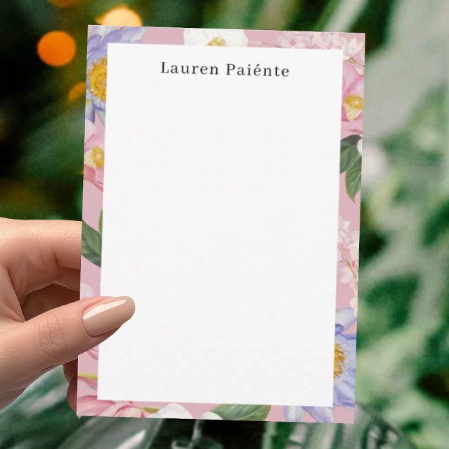 Flowers Personalized Stationery Mitteilungskarte (Von Creator hochgeladen)