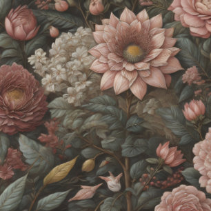 Flowers & postcard v7 vintage tissue paper seidenpapier