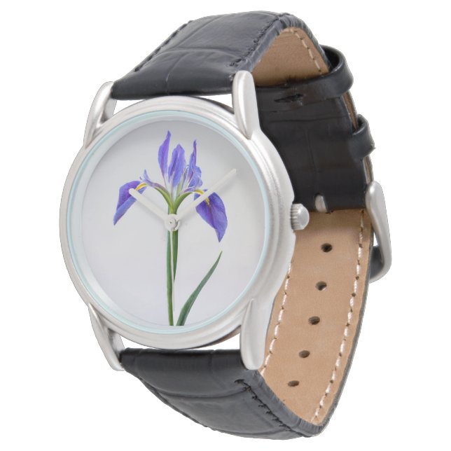 Flowers | Purple Iris Flower Armbanduhr (Schrägansicht)