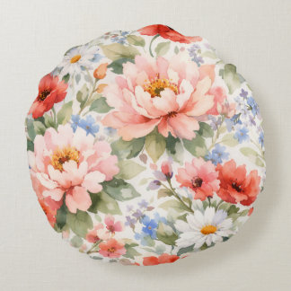 Flowers Rundes Kissen