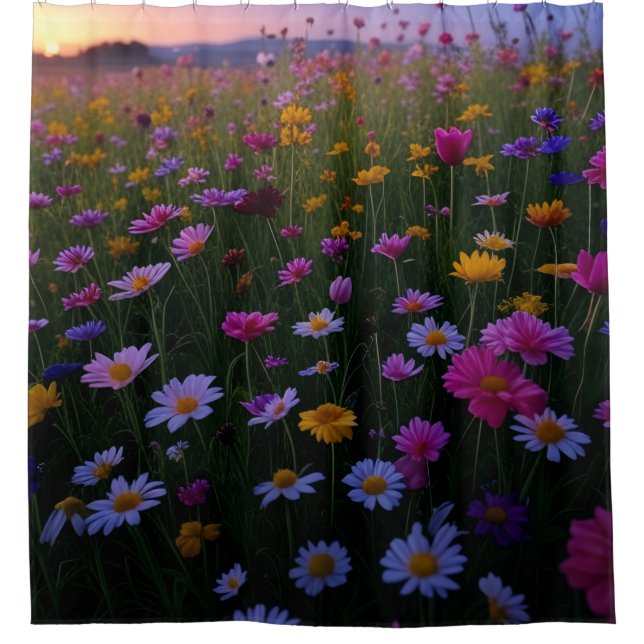 Flowers Shower Curtain Duschvorhang (Vorderseite)